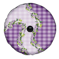 Violet Hawaii Palaka Spare Tire Cover Maile Pikake Honohono Orchid Lei