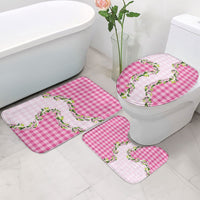 Pink Hawaii Palaka Bathroom Set Maile Pikake Honohono Orchid Lei LT05 - Polynesian Pride