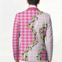 Pink Hawaii Palaka Blazer Maile Pikake Honohono Orchid Lei