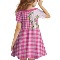 Pink Hawaii Palaka Family Matching Tank Maxi Dress and Hawaiian Shirt Maile Pikake Honohono Orchid Lei LT05 - Polynesian Pride