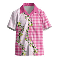 Pink Hawaii Palaka Kid Hawaiian Shirt Maile Pikake Honohono Orchid Lei LT05 - Polynesian Pride