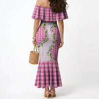 Pink Hawaii Palaka Mermaid Dress Maile Pikake Honohono Orchid Lei LT05 - Polynesian Pride