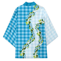 Blue Hawaii Palaka Kimono Maile Pikake Honohono Orchid Lei LT05 - Polynesian Pride