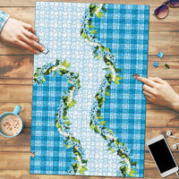 Blue Hawaii Palaka Puzzle Maile Pikake Honohono Orchid Lei