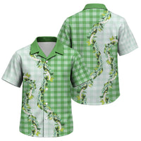 Green Hawaii Palaka Family Matching Tank Maxi Dress and Hawaiian Shirt Maile Pikake Honohono Orchid Lei LT05 Son's Shirt Green - Polynesian Pride