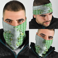 Green Hawaii Palaka Neck Gaiter Maile Pikake Honohono Orchid Lei LT05 - Polynesian Pride