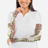 Mocha Hawaii Palaka Arm Sleeves Maile Pikake Honohono Orchid Lei