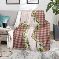 Mocha Hawaii Palaka Blanket Maile Pikake Honohono Orchid Lei LT05 - Polynesian Pride