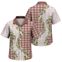 Mocha Hawaii Palaka Family Matching Puletasi and Hawaiian Shirt Maile Pikake Honohono Orchid Lei LT05 Son's Shirt Mocha - Polynesian Pride