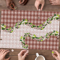 Mocha Hawaii Palaka Puzzle Maile Pikake Honohono Orchid Lei LT05 - Polynesian Pride