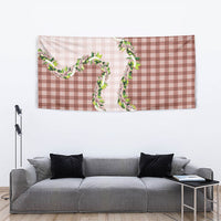 Mocha Hawaii Palaka Tapestry Maile Pikake Honohono Orchid Lei LT05 - Polynesian Pride