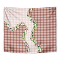 Mocha Hawaii Palaka Tapestry Maile Pikake Honohono Orchid Lei LT05 - Polynesian Pride