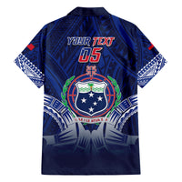 Custom Samoa Rugby Family Matching Puletasi Dress and Hawaiian Shirt World Cup 2023 Coat Of Arms With Polynesian Pattern LT05 - Polynesian Pride