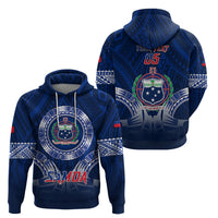 Custom Samoa Rugby Hoodie World Cup 2023 Coat Of Arms With Polynesian Pattern LT05 - Polynesian Pride