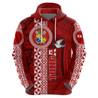 Tonga Rugby Hoodie World Cup 2023 Coat Of Arms Ngatu Pattern LT05 - Polynesian Pride