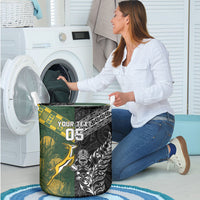 Rugby New Zealand South Africa Laundry Basket Maori Tiki Springboks Together