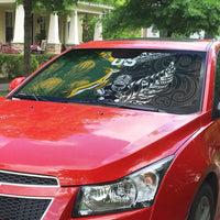 Rugby New Zealand South Africa Auto Sun Shade Maori Tiki Springboks Together