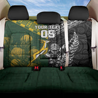 Rugby New Zealand South Africa Back Car Seat Cover Maori Tiki Springboks Together