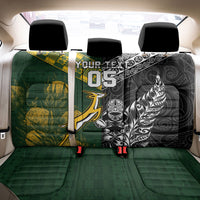 Rugby New Zealand South Africa Back Car Seat Cover Maori Tiki Springboks Together