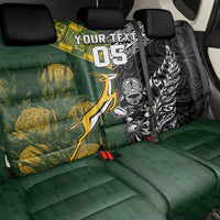 Rugby New Zealand South Africa Back Car Seat Cover Maori Tiki Springboks Together