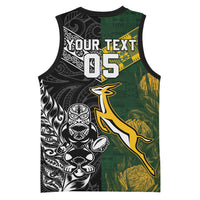 Rugby New Zealand South Africa Basketball Jersey Maori Tiki Springboks Together