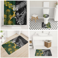 Rugby New Zealand South Africa Bathroom Set Maori Tiki Springboks Together