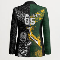 Rugby New Zealand South Africa Blazer Maori Tiki Springboks Together