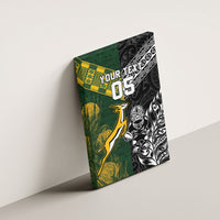 Rugby New Zealand South Africa Canvas Wall Art Maori Tiki Springboks Together