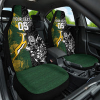 Rugby New Zealand South Africa Car Seat Cover Maori Tiki Springboks Together