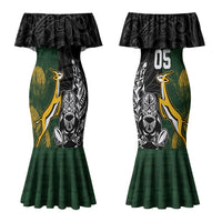 Rugby New Zealand South Africa Couples Matching Mermaid Dress and Hawaiian Shirt Maori Tiki Springboks Together