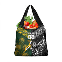 Rugby New Zealand South Africa Grocery Bag Maori Tiki Springboks Together