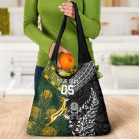 Rugby New Zealand South Africa Grocery Bag Maori Tiki Springboks Together
