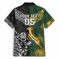 Rugby New Zealand South Africa Hawaiian Shirt Maori Tiki Springboks Together