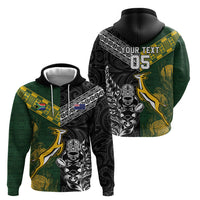 Rugby New Zealand South Africa Hoodie Maori Tiki Springboks Together