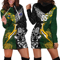 Rugby New Zealand South Africa Hoodie Dress Maori Tiki Springboks Together
