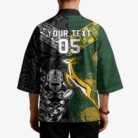 Rugby New Zealand South Africa Kimono Maori Tiki Springboks Together
