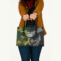 Rugby New Zealand South Africa Leather Bag Maori Tiki Springboks Together