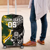 Rugby New Zealand South Africa Luggage Cover Maori Tiki Springboks Together