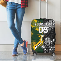 Rugby New Zealand South Africa Luggage Cover Maori Tiki Springboks Together