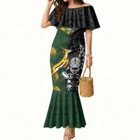 Rugby New Zealand South Africa Mermaid Dress Maori Tiki Springboks Together