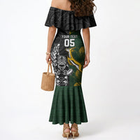 Rugby New Zealand South Africa Mermaid Dress Maori Tiki Springboks Together