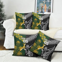 Rugby New Zealand South Africa Pillow Cover Maori Tiki Springboks Together