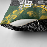 Rugby New Zealand South Africa Pillow Cover Maori Tiki Springboks Together