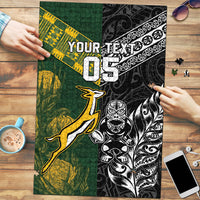 Rugby New Zealand South Africa Puzzle Maori Tiki Springboks Together