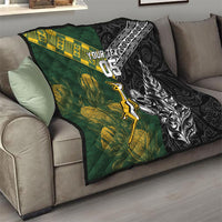 Rugby New Zealand South Africa Quilt Maori Tiki Springboks Together