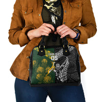 Rugby New Zealand South Africa Shoulder Handbag Maori Tiki Springboks Together