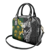 Rugby New Zealand South Africa Shoulder Handbag Maori Tiki Springboks Together