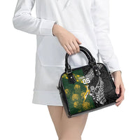 Rugby New Zealand South Africa Shoulder Handbag Maori Tiki Springboks Together