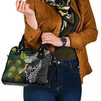 Rugby New Zealand South Africa Shoulder Handbag Maori Tiki Springboks Together