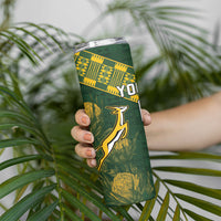 Rugby New Zealand South Africa Skinny Tumbler Maori Tiki Springboks Together